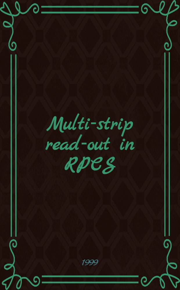 Multi-strip read-out in RPCS : Cross-talks and cluster size