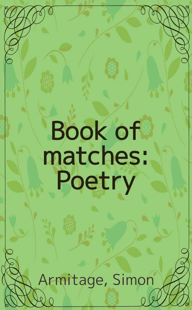 Book of matches : Poetry