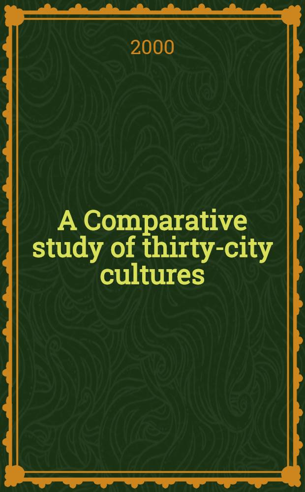 A Comparative study of thirty-city cultures : An investigation conducted by the Copenhagen Polis centre = Изучение 30 городов-государств.
