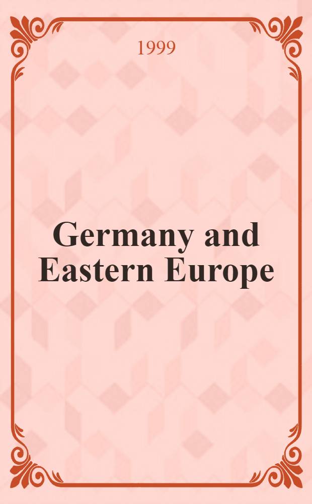 Germany and Eastern Europe : Cultural identities a. cultural differences
