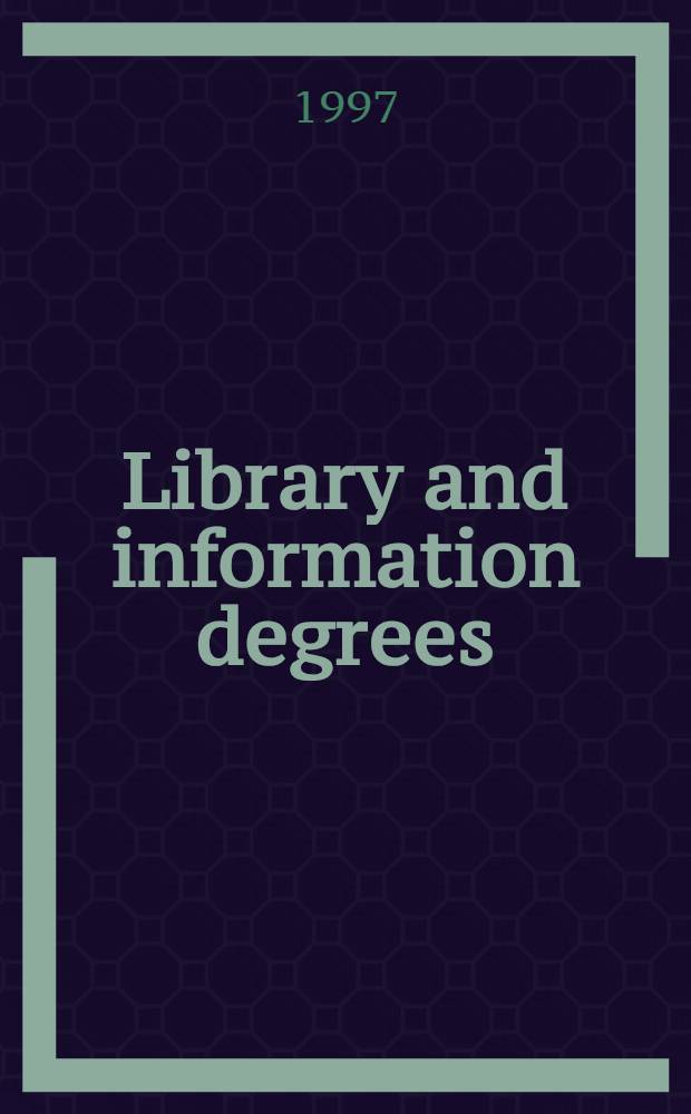 Library and information degrees: traditions and development in Estonia