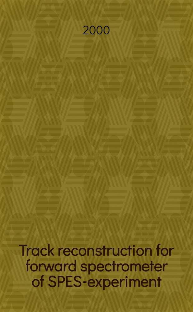 Track reconstruction for forward spectrometer of SPESA- experiment