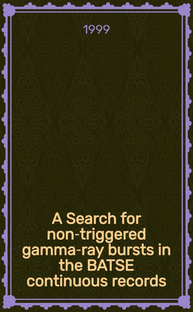 A Search for non-triggered gamma-ray bursts in the BATSE continuous records: preliminary results