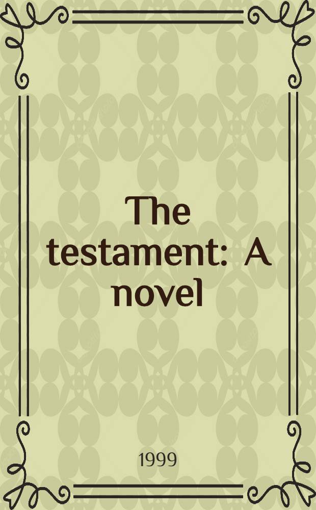 The testament : A novel