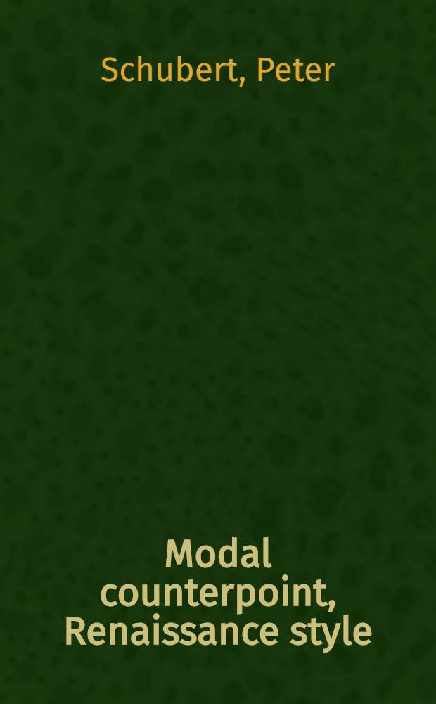 Modal counterpoint, Renaissance style