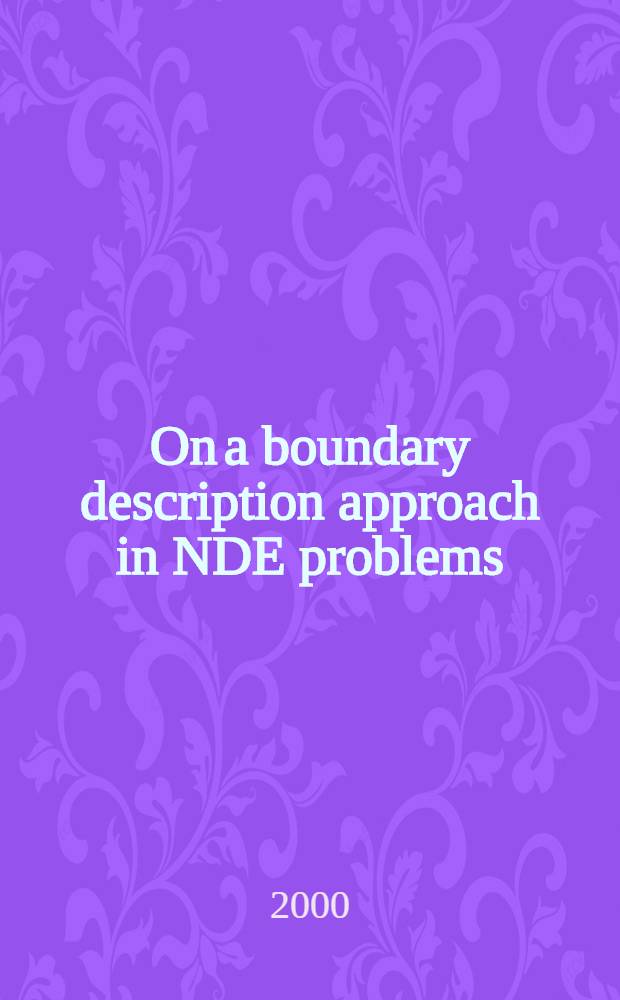 On a boundary description approach in NDE problems