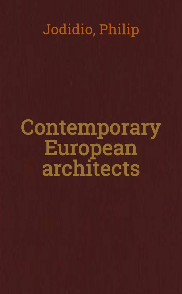 Contemporary European architects