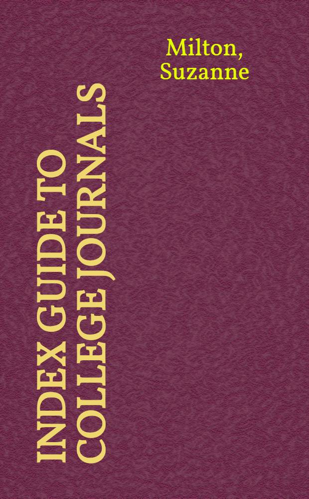 Index guide to college journals