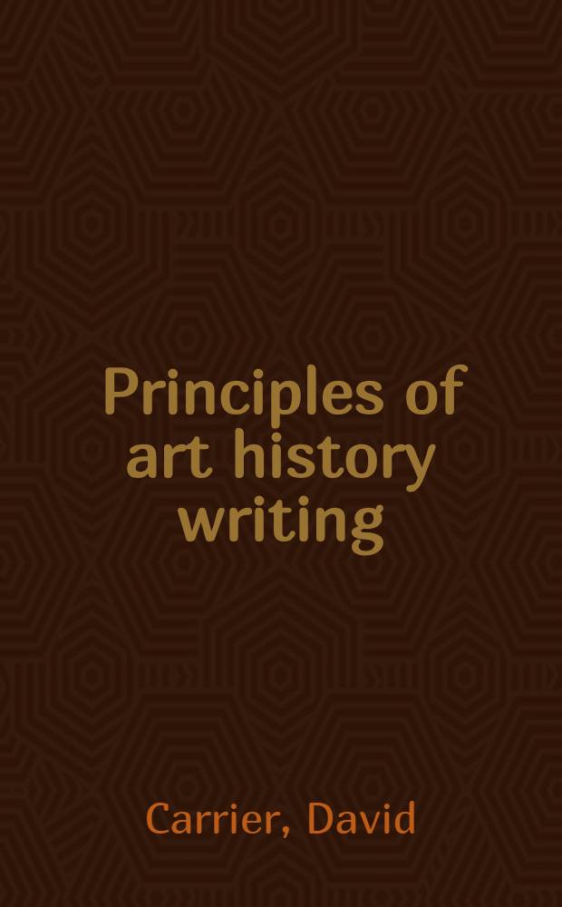 Principles of art history writing