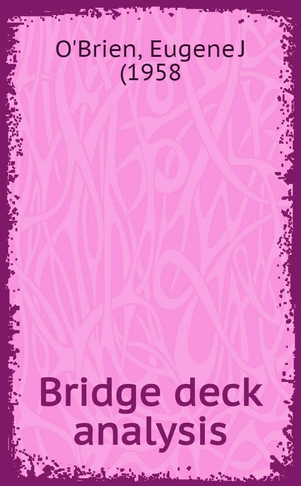 Bridge deck analysis = Анализ проезжей части моста