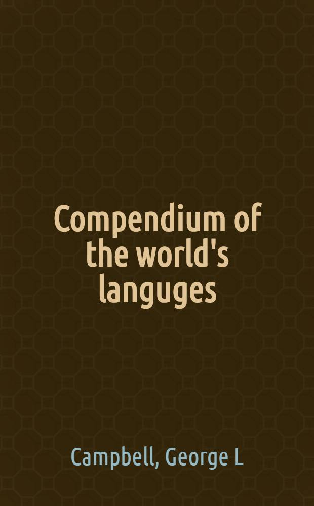 Compendium of the world's languges