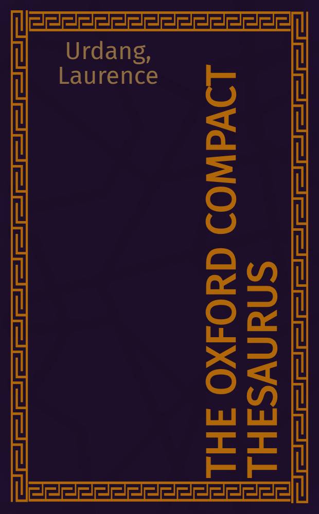 The Oxford compact thesaurus