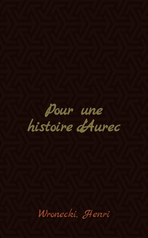 Pour une histoire d'Aurec = История Орек (Франция)с 1914 г. до наших дней.