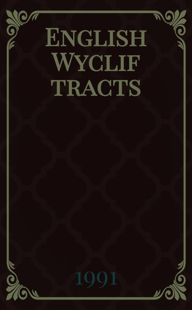 English Wyclif tracts
