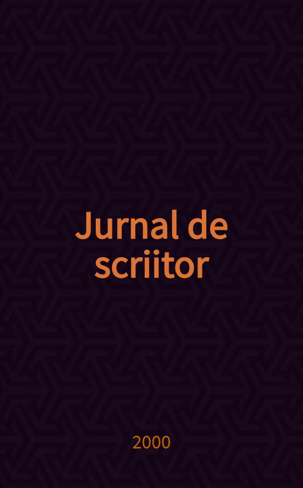 Jurnal de scriitor