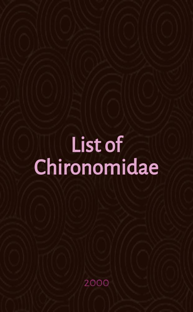 List of Chironomidae (Diptera) of South part of the Eastern Siberia