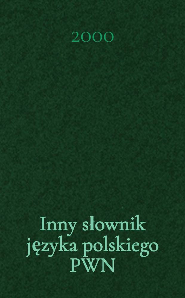 Inny słownik języka polskiego PWN