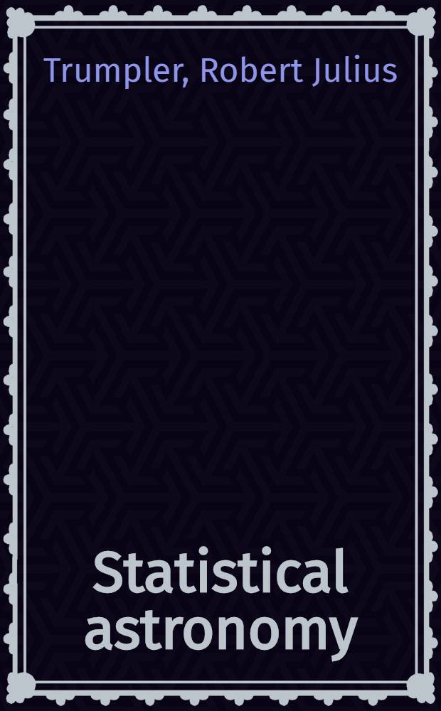 Statistical astronomy