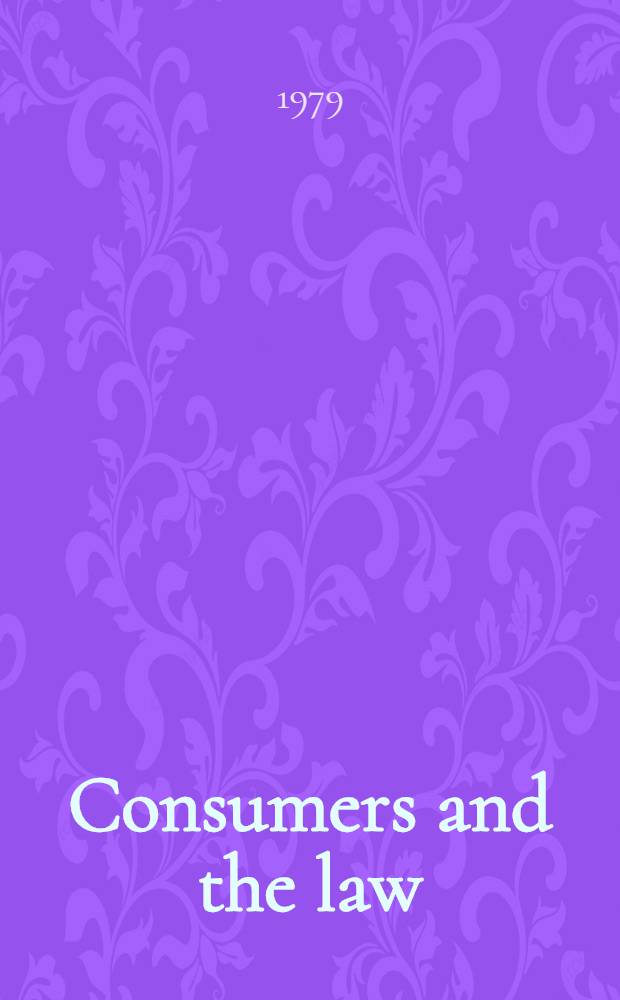 Consumers and the law