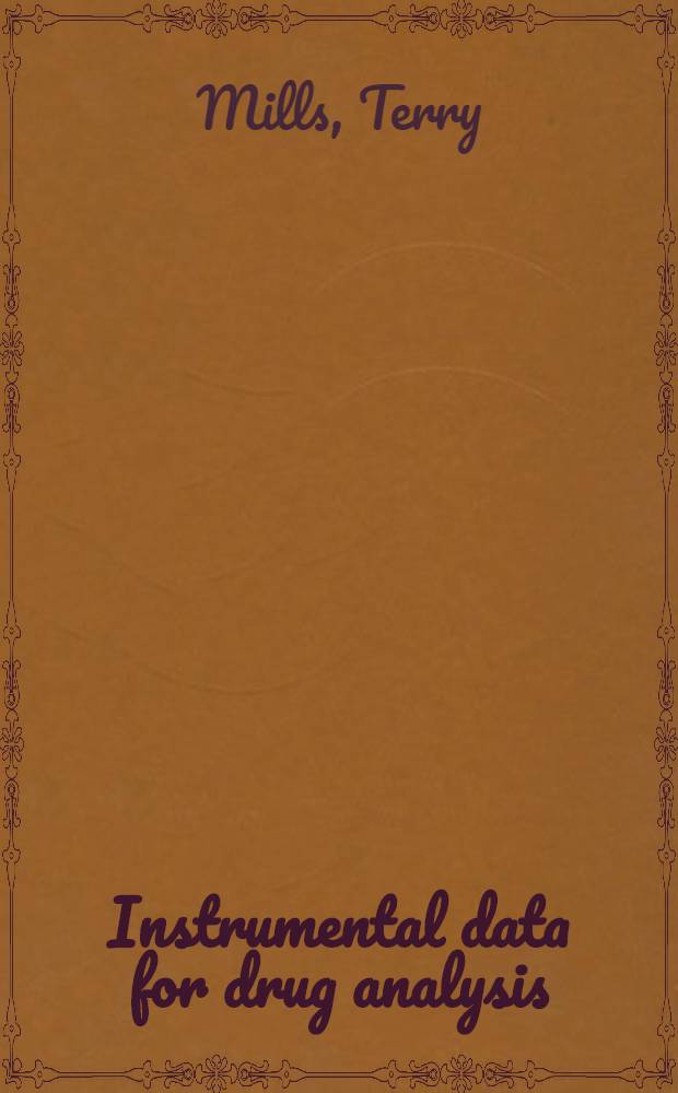 Instrumental data for drug analysis