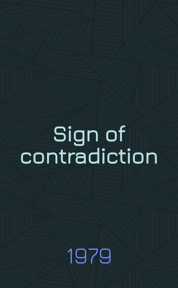 Sign of contradiction