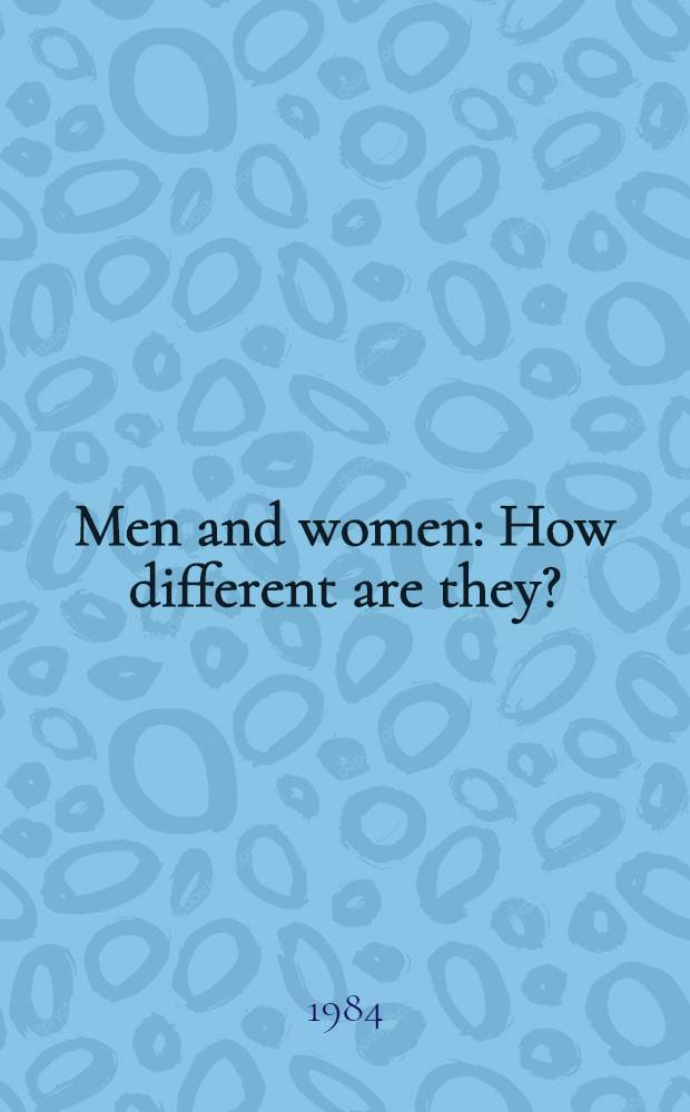 Men and women : How different are they?