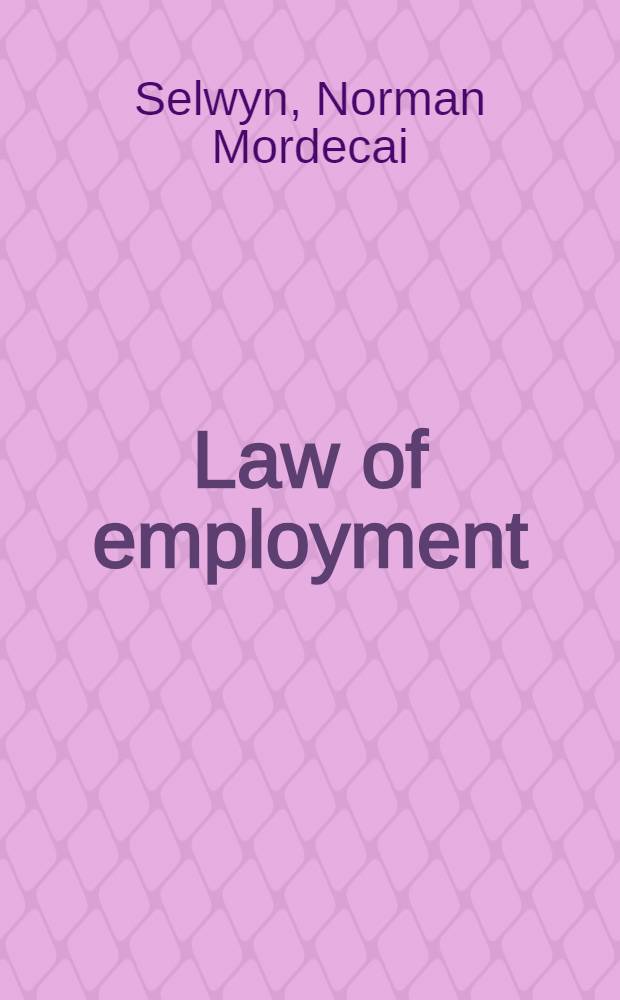 Law of employment