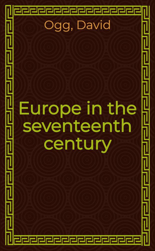 Europe in the seventeenth century