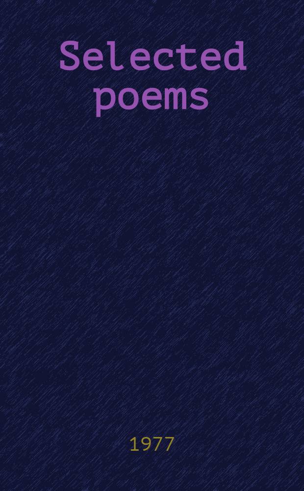 Selected poems