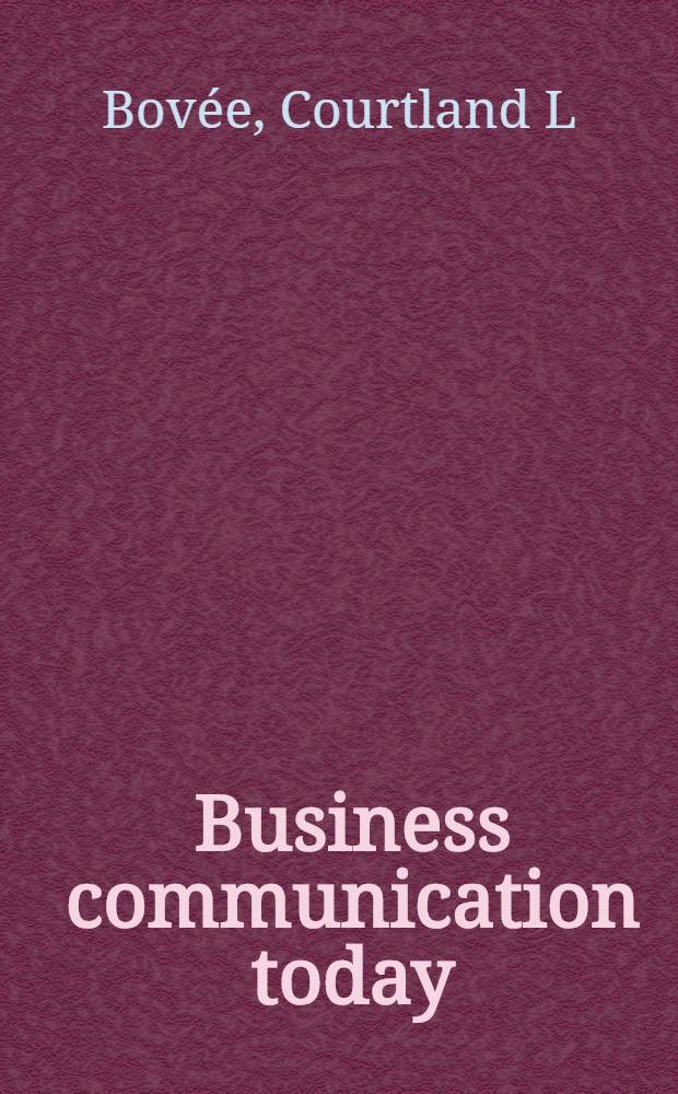 Business communication today