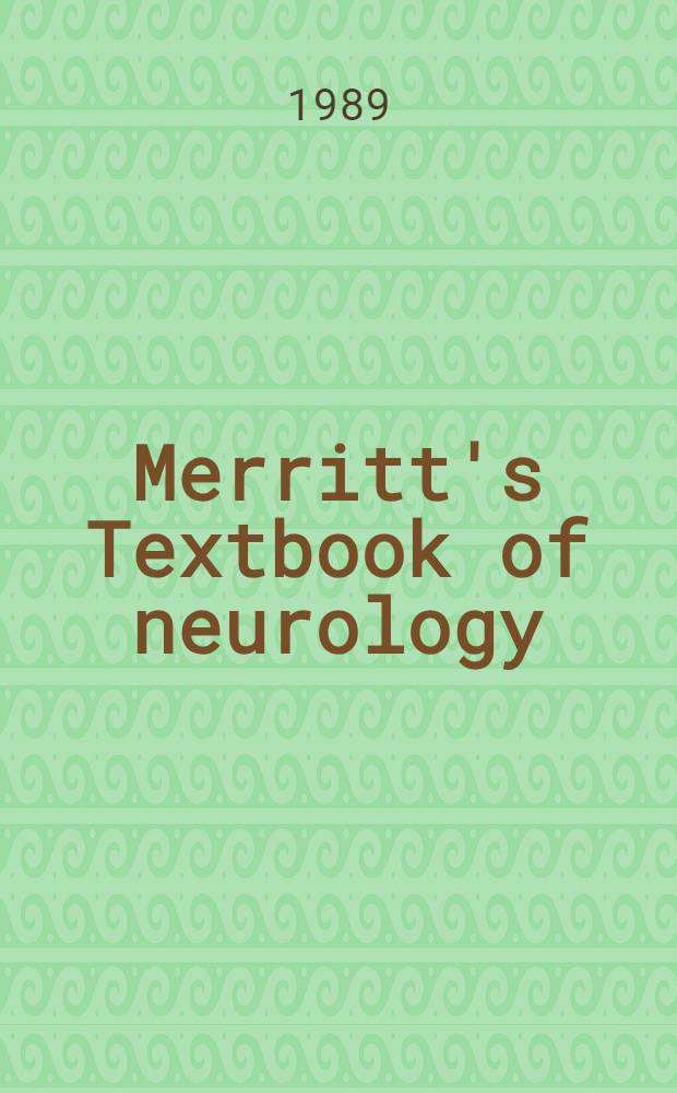 Merritt's Textbook of neurology