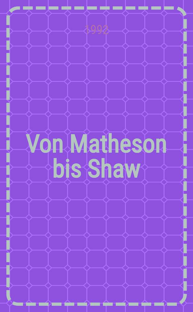 Von Matheson bis Shaw : Erzählungen