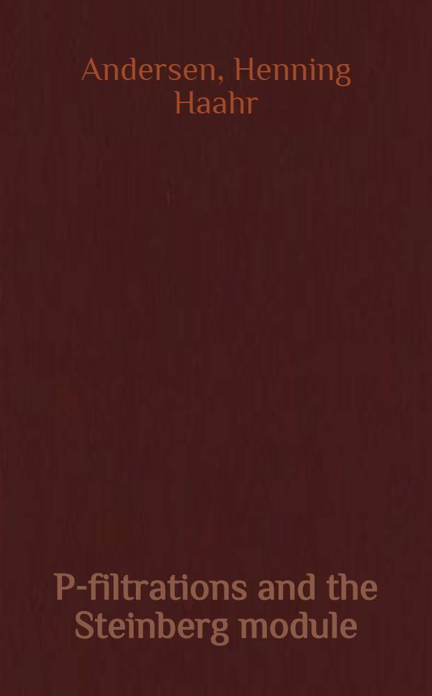 P-filtrations and the Steinberg module