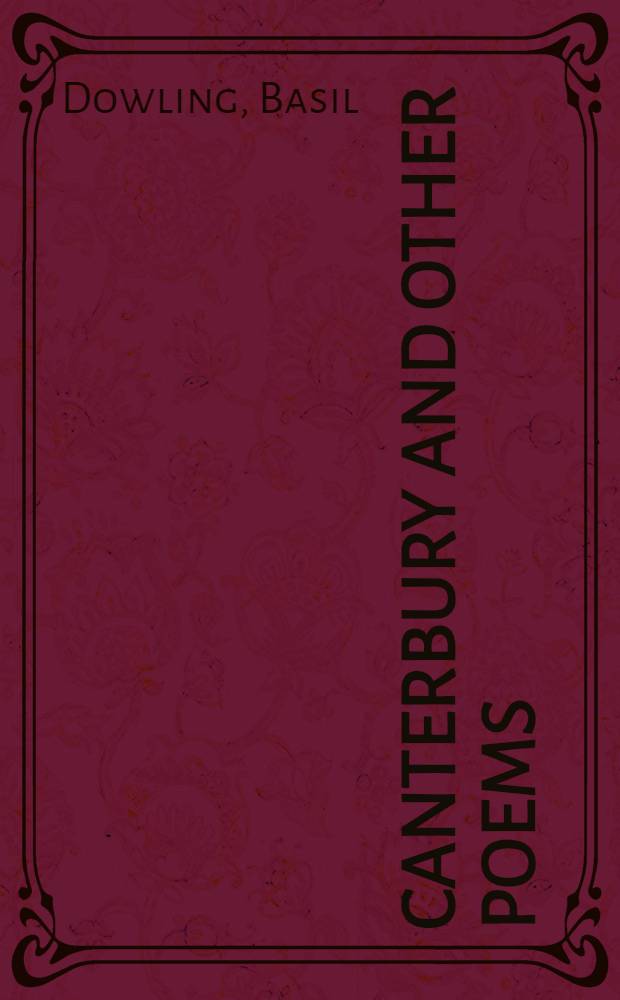 Canterbury and other poems