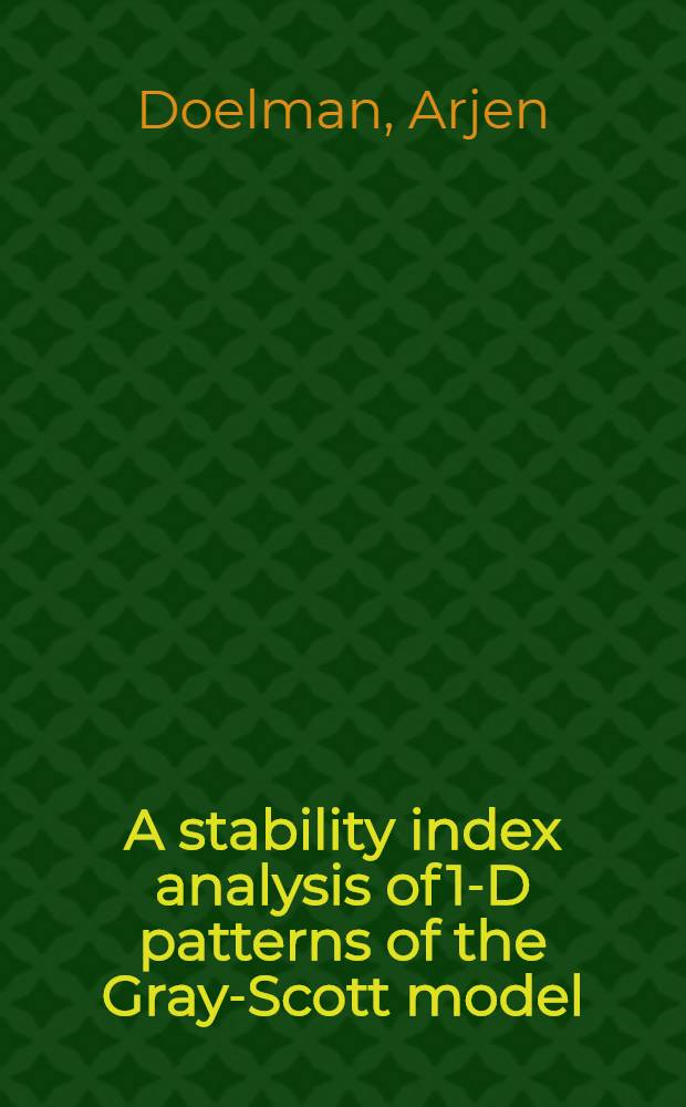 A stability index analysis of 1-D patterns of the Gray-Scott model