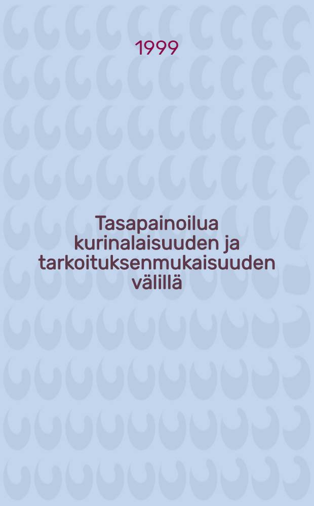 Tasapainoilua kurinalaisuuden ja tarkoituksenmukaisuuden v&auml;lill&auml; : Oppilaiden ei-toivottuun k&auml;ytt&auml;ytymiseen liittyv&auml;n ongelmanratkaisun kehitt&auml;minen yhden peruskoulun yl&auml;asteen tarkastelun pohjalta = Равновесие,оцепенение и уместность. Совершенствование решения проблем, связанных с прблемным поведением учащихся в свете изучения старшей общеобразовательной школы