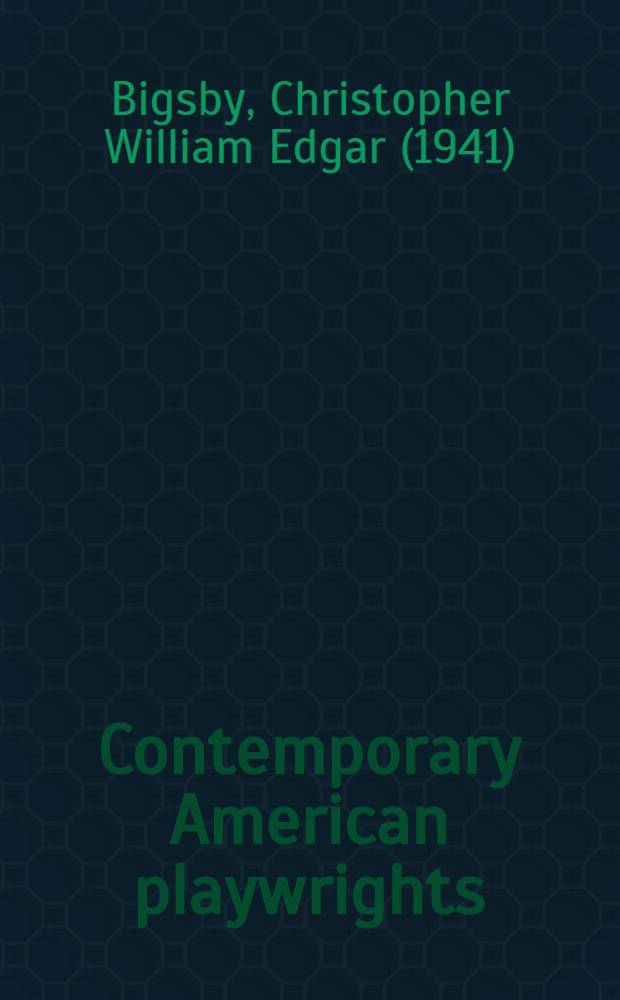 Contemporary American playwrights