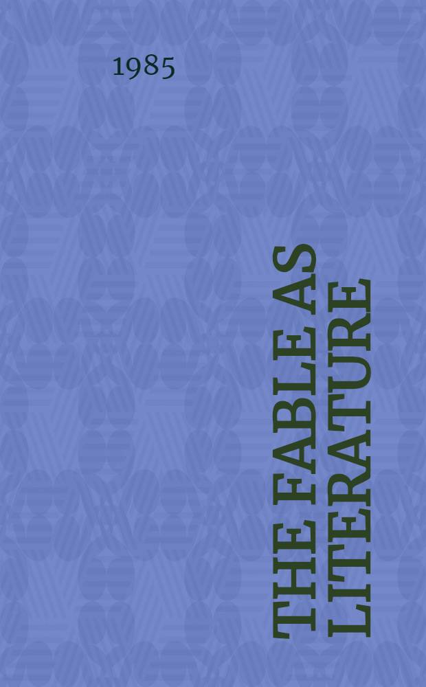 The fable as literature = Парусные суда.