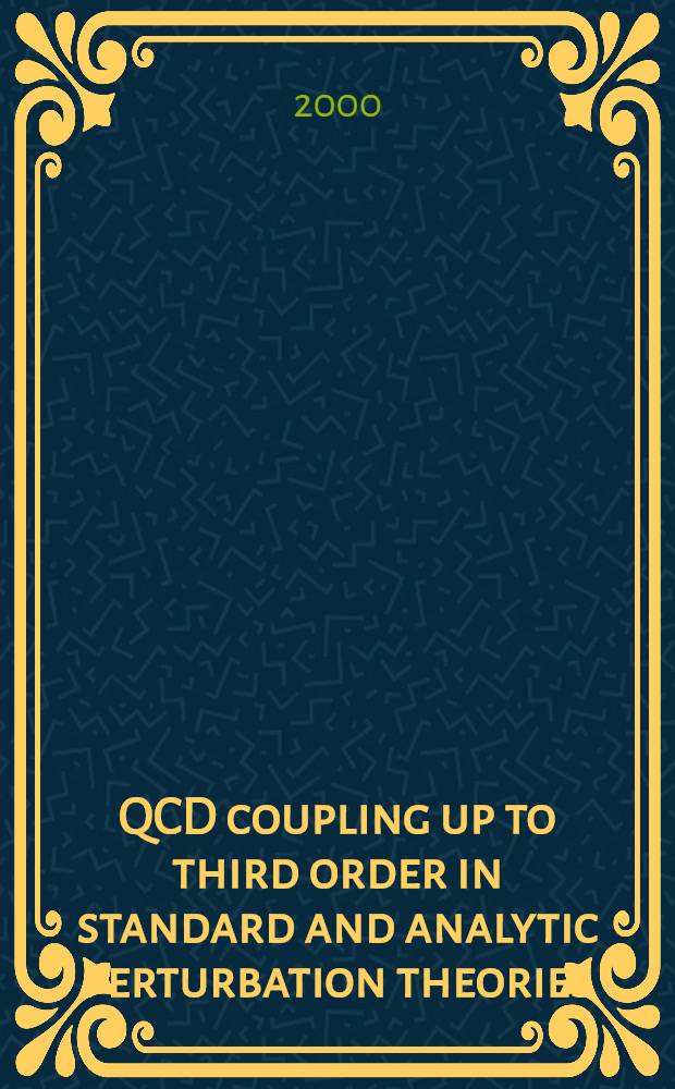 QCD coupling up to third order in standard and analytic perturbation theories