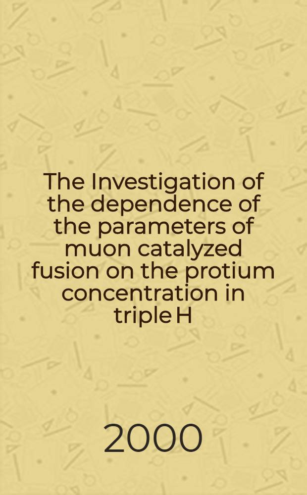 The Investigation of the dependence of the parameters of muon catalyzed fusion on the protium concentration in triple H/D/T mixture at high temperature and density