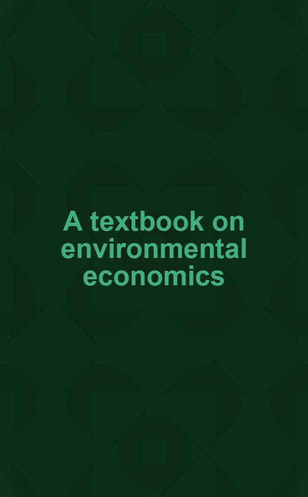 A textbook on environmental economics