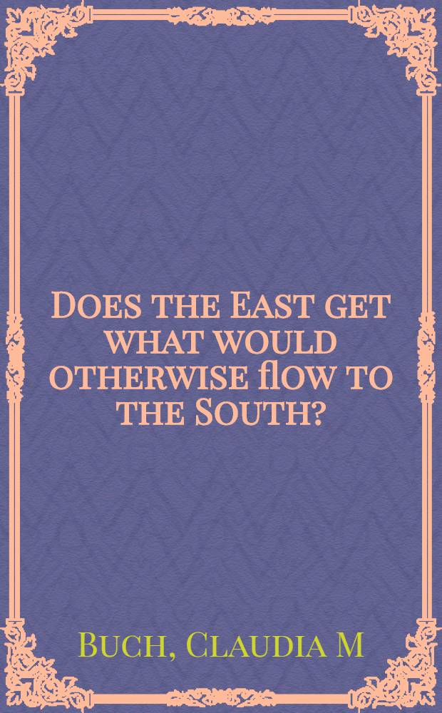 Does the East get what would otherwise flow to the South? : FDI diversion in Europe
