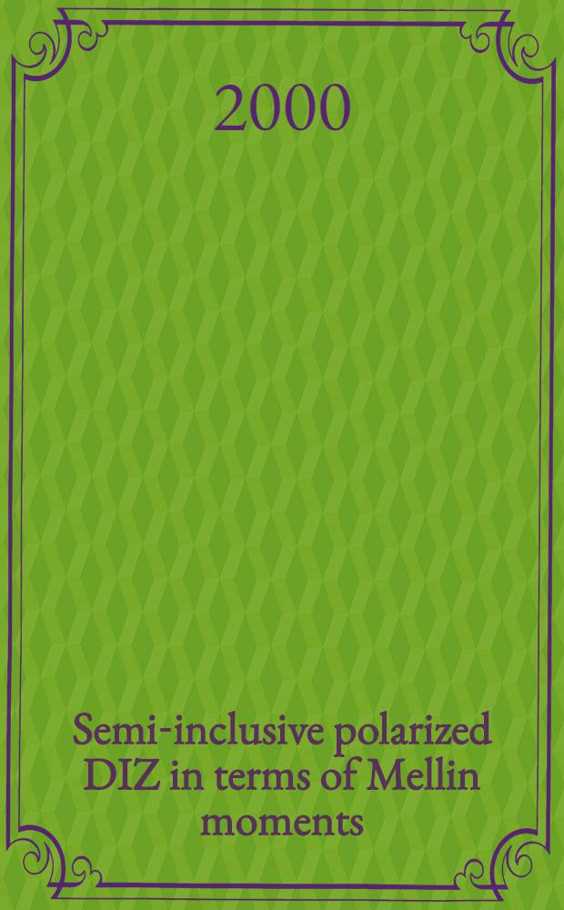 Semi-inclusive polarized DIZ in terms of Mellin moments