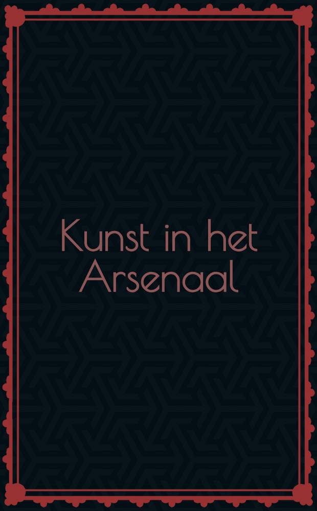 Kunst in het Arsenaal : Hoger inst. voor schone kunsten vlaanderen vzw : Presentatie van werk van de laureaten, 1998 : Catalogus