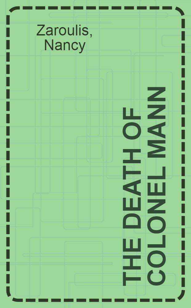 The death of Colonel Mann : A Beacon Hill mystery