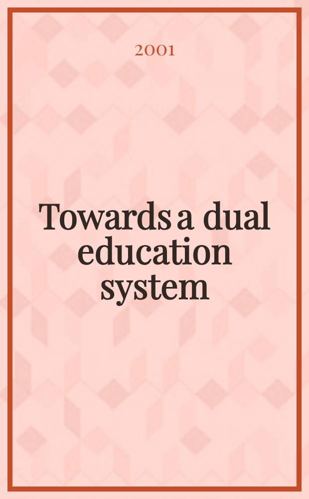 Towards a dual education system : A labour market perspective on poverty reduction in Bolivia = Система образования и рынок труда в Боливии.