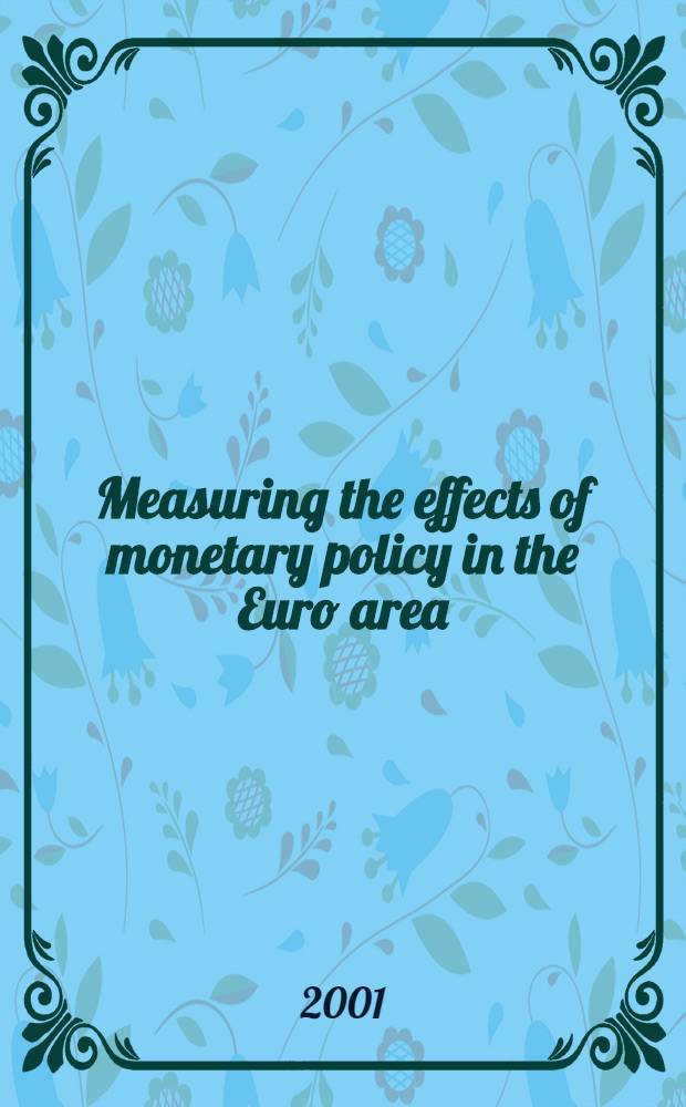 Measuring the effects of monetary policy in the Euro area : The role of anticipated policy = Денежная политика в Европейском пространстве.