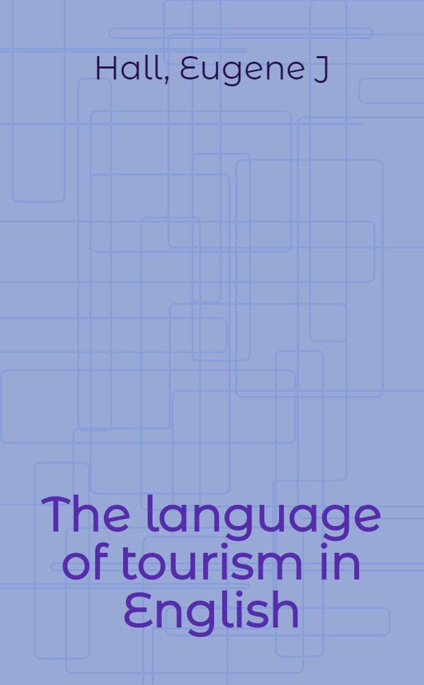 The language of tourism in English