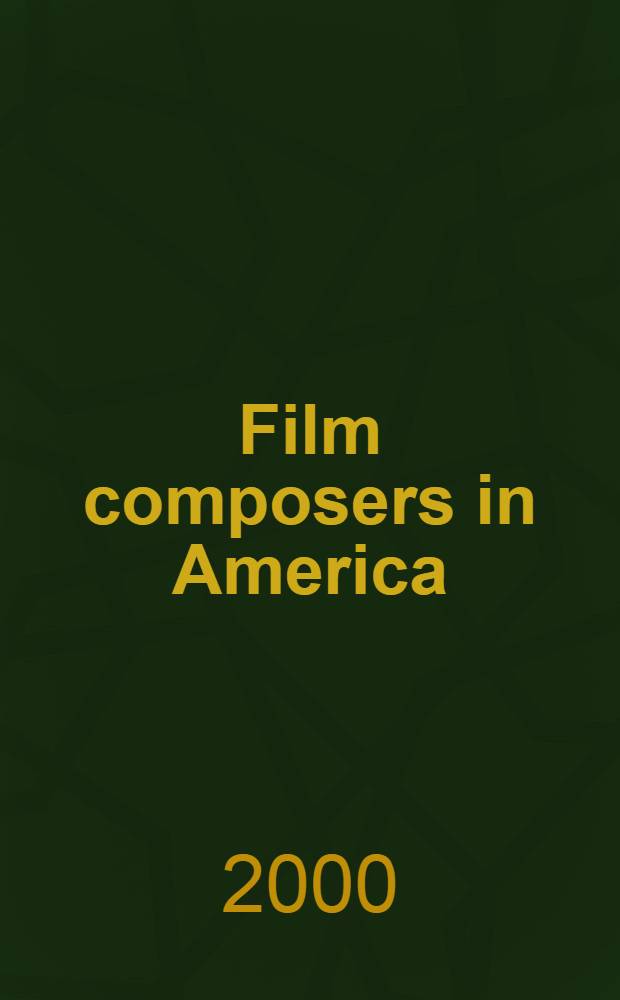 Film composers in America : A filmography, 1911-1970