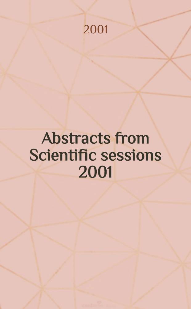 Abstracts from Scientific sessions 2001